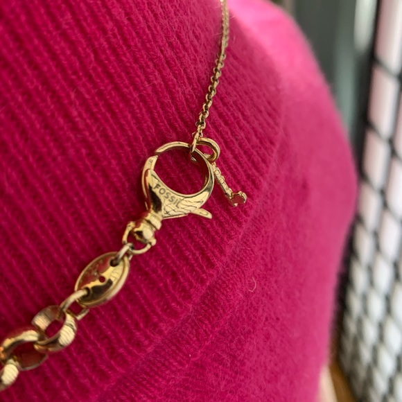 Fossil Semi Precious Green Statement Necklace - Picture 2 of 6